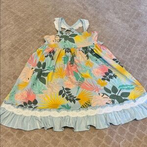 Matilda Jane Blue and Yellow Floral Dress